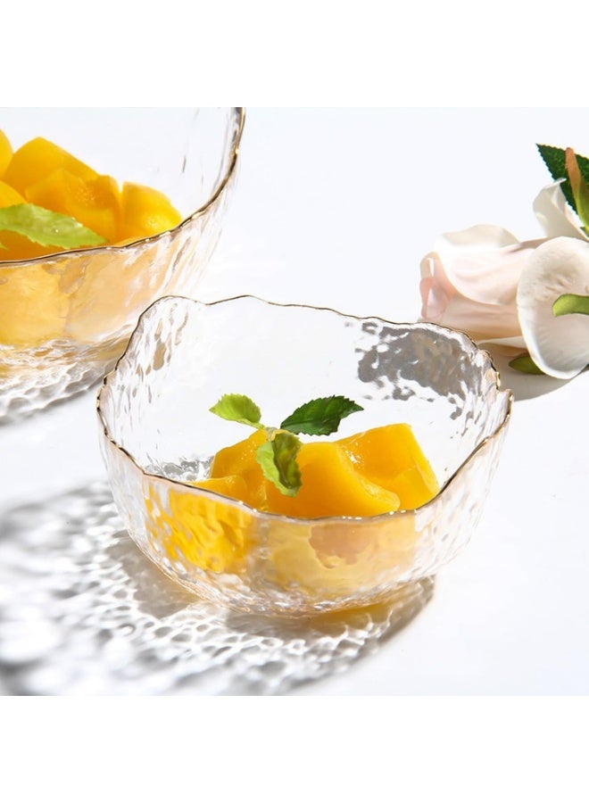 كيتشينو طقم أوعية سلطة من 3 قطع، أوعية تقديم سلطة زجاجية قابلة للتكديس، أوعية زجاجية غير منتظمة الشكل من بنوم بنه للمطبخ، أوعية تقديم جميلة للمعكرونة والحلويات والفشار والفواكه والوجبات الخفيفة - Image 4